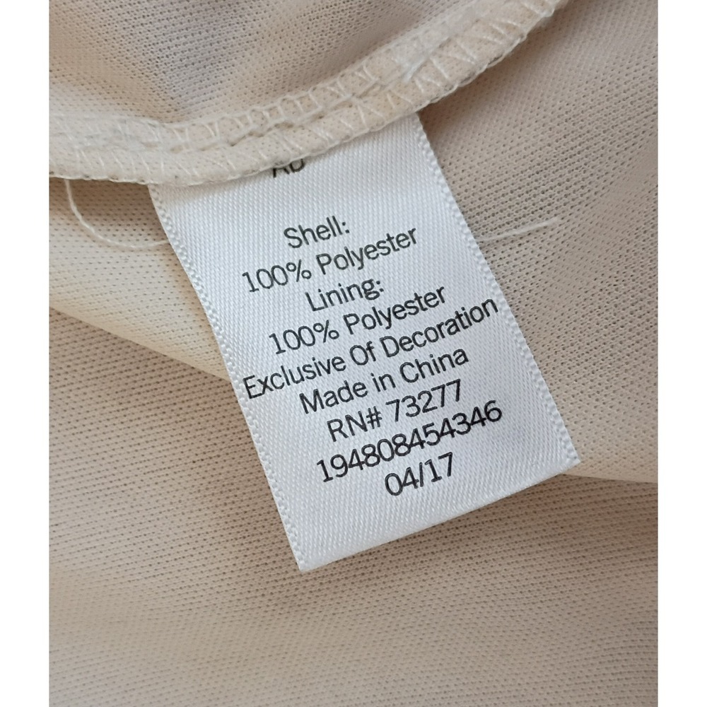 LC Lauren Conrad Peach Orange White Gingham Cottagecore Chiffon Dress Large - Picture 10 of 14